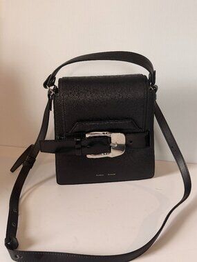 Quiet Luxury PROENZA SCHOULER Calfskin Buckle Trapeze Bag Black